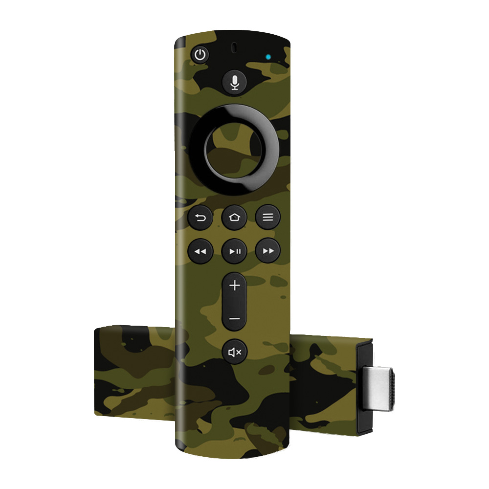 Picture of MightySkins AMFTV4K-Green Camouflage Skin for Amazon Fire TV Stick 4K&#44; Green Camouflage