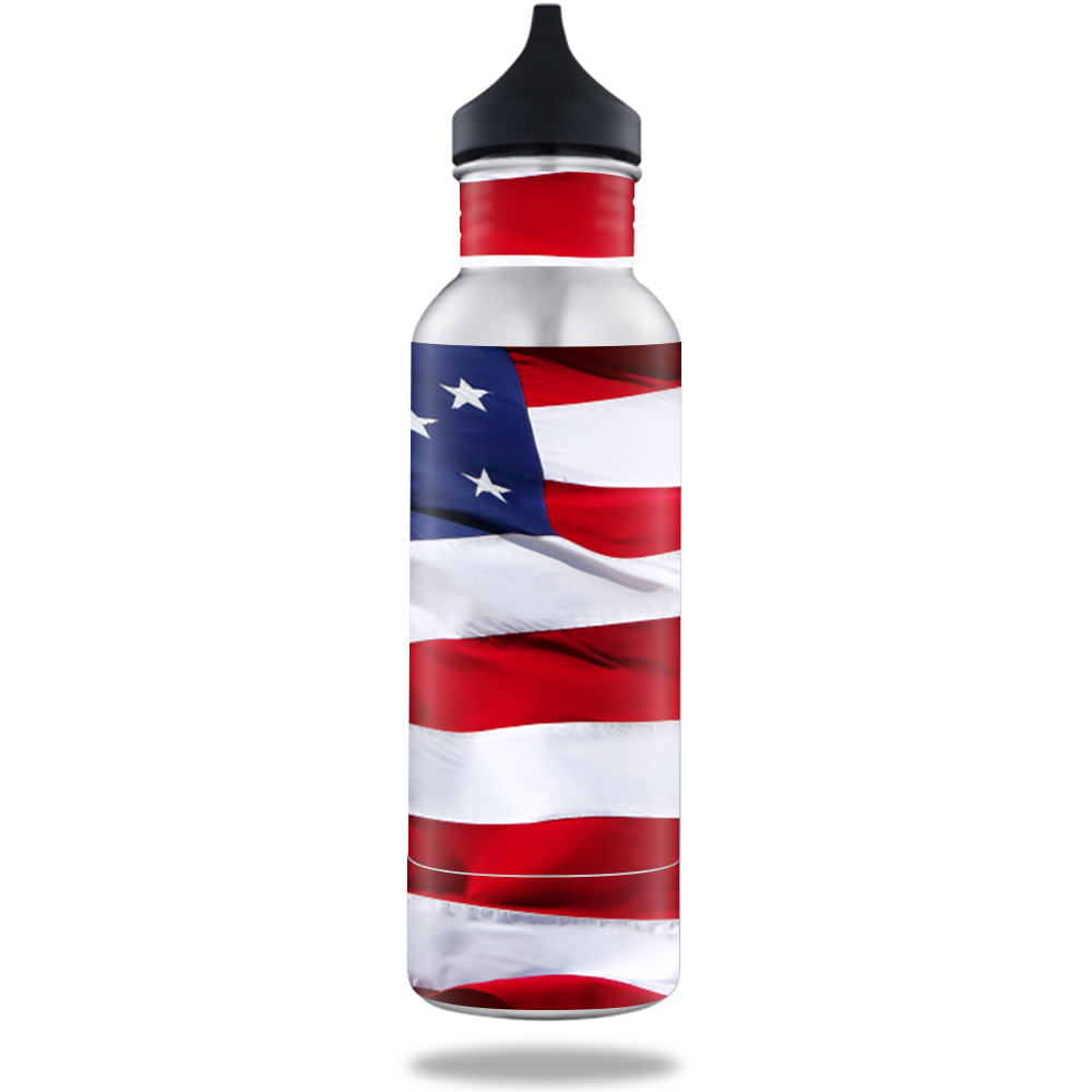 Picture of MightySkins BOKE12ST-American Flag Skin for 12 oz Standard Keeper Bottle, American Flag