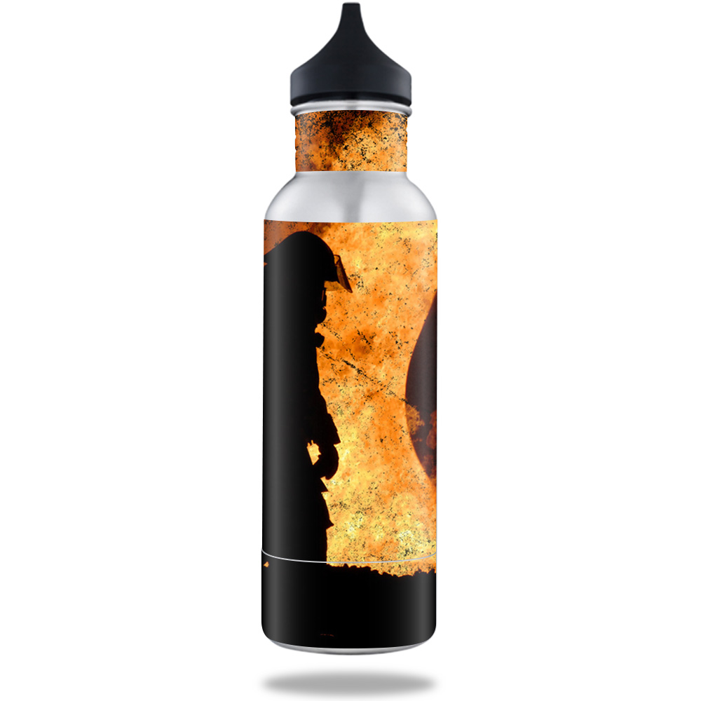 Picture of MightySkins BOKE12ST-Firefighter Skin for 12 oz Standard Keeper Bottle, Firefighter