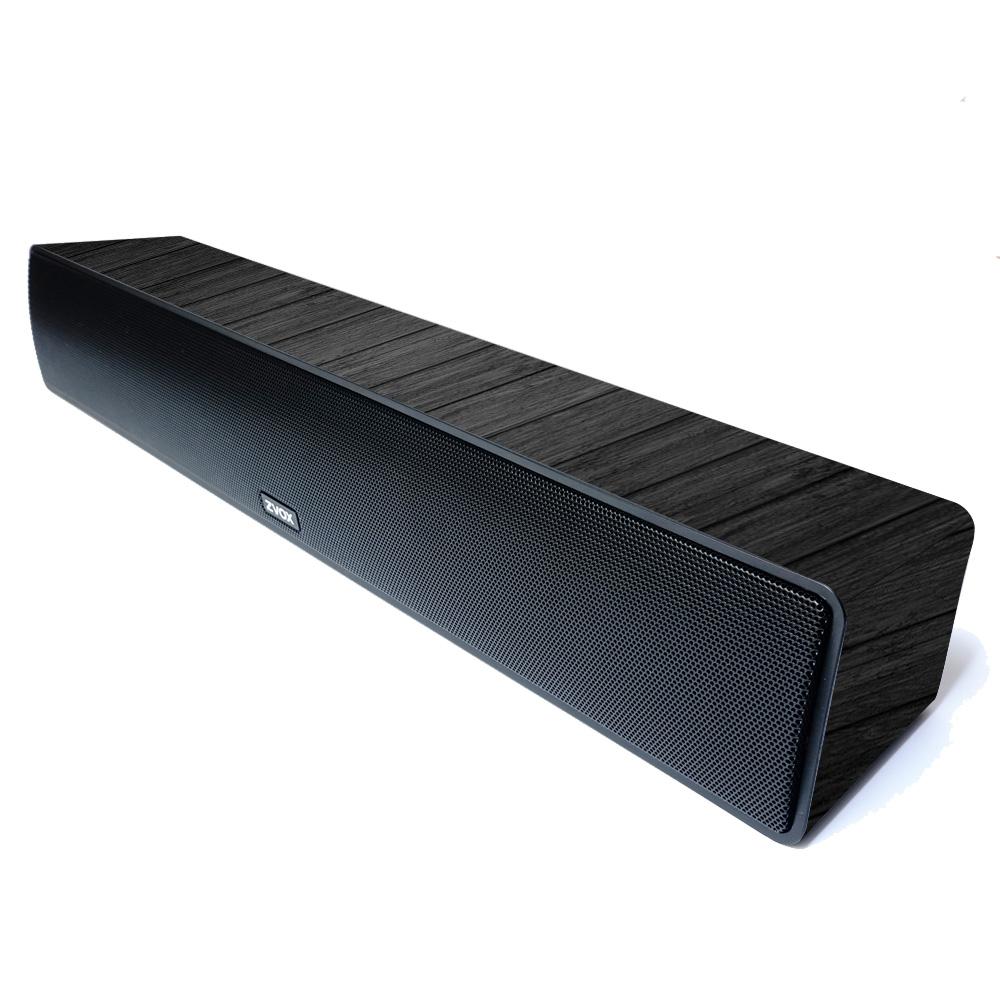 ZXO155-Black Wood Skin Compatible with ZVOX AccuVoice TV Speaker Model AV155 - Black Wood -  MightySkins