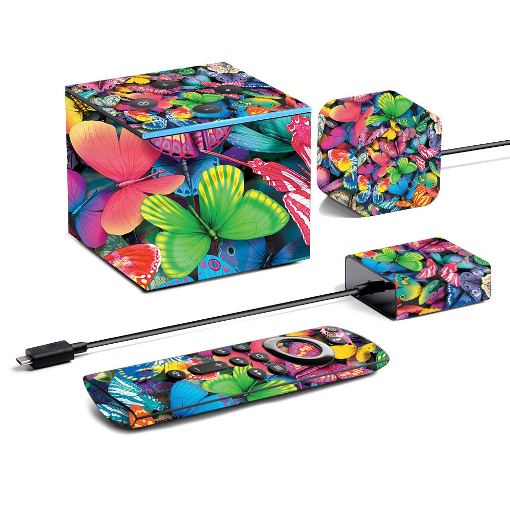 Picture of MightySkins AMFITVCU2-Butterfly Party Skin for Amazon Fire TV Cube 2020 - Butterfly Party