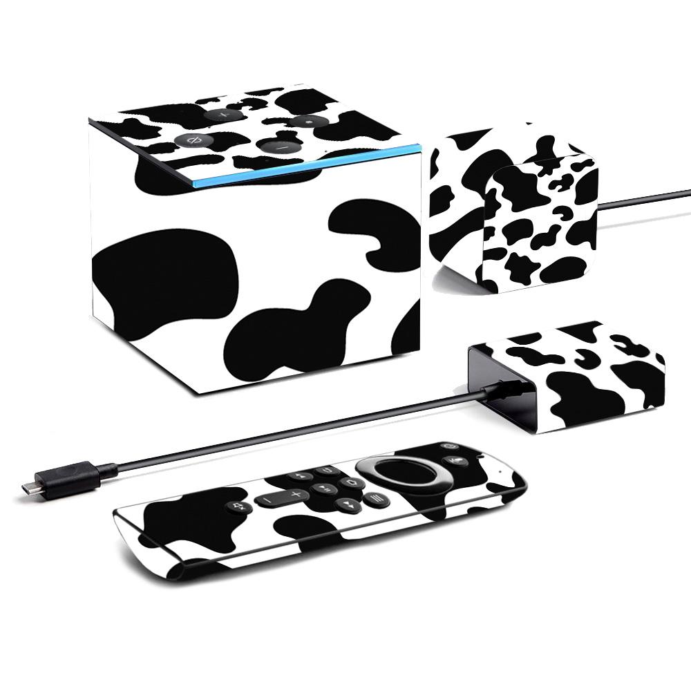 Picture of MightySkins AMFITVCU2-Cow Print Skin for Amazon Fire TV Cube 2020 - Cow Print
