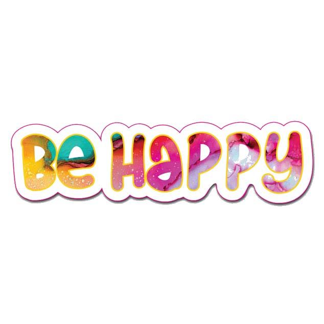 Picture of MightySkins RD-12-99934 Be Happy 12 in. Peel & Stick Wall Art - Removable Cute Stylish Funny Cartoon Dorm Room Decor Sticker Vinyl Wall Decals