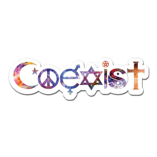 Picture of MightySkins D-DC-3-99893 Coexist 3 in. Laptop Sticker Decal Cute Stylish Funny Cartoon Dorm Room Decor Sticker Vinyl Decals