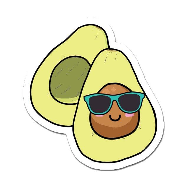 Picture of MightySkins D-DC-3-99888 Cool Avocado 3 in. Laptop Sticker Decal Cute Stylish Funny Cartoon Dorm Room Decor Sticker Vinyl Decals