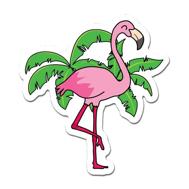 Picture of MightySkins D-DC-3-99836 Flamingo 3 in. Laptop Sticker Decal Cute Stylish Funny Cartoon Dorm Room Decor Sticker Vinyl Decals
