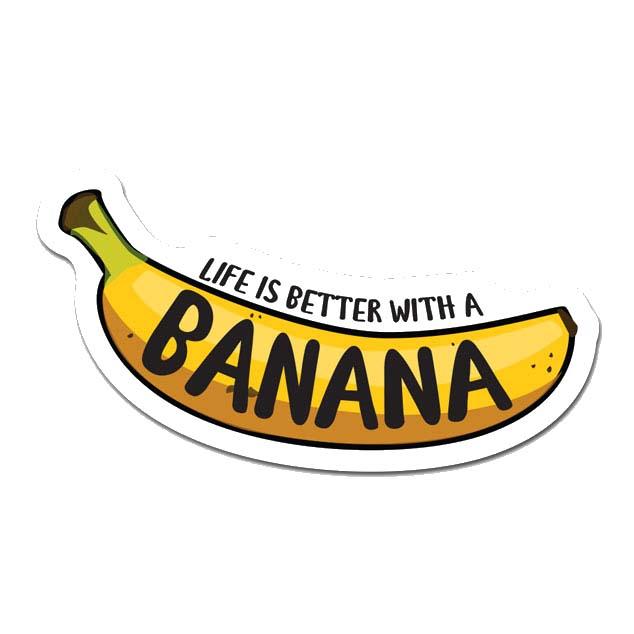 Picture of MightySkins D-DC-3-99783 Life Is Better with A Banana 3 in. Laptop Sticker Decal Cute Stylish Funny Cartoon Dorm Room Decor Sticker Vinyl Decals