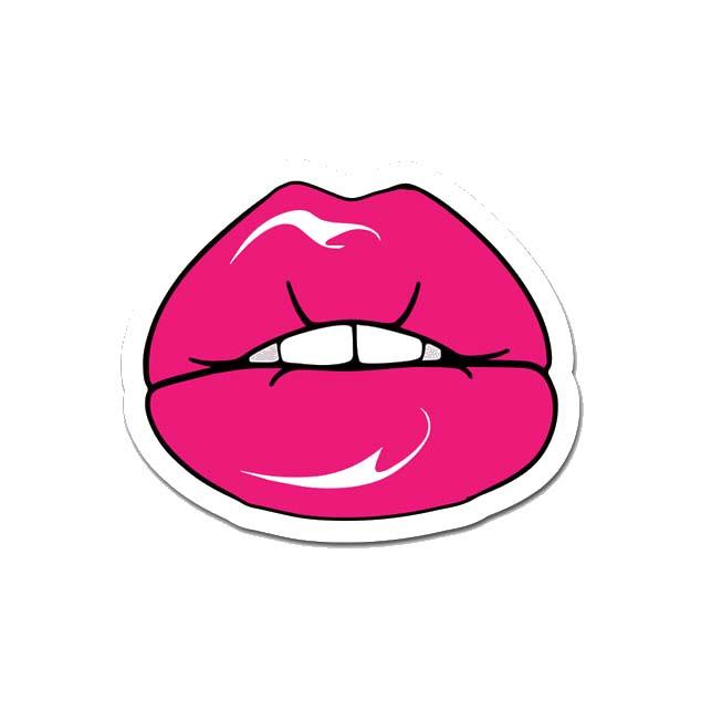 Picture of MightySkins D-DC-3-99777 Lips 3 in. Laptop Sticker Decal Cute Stylish Funny Cartoon Dorm Room Decor Sticker Vinyl Decals