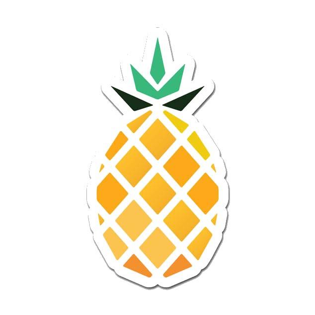 Picture of MightySkins D-DC-3-99737 Pineapple 3 in. Laptop Sticker Decal Cute Stylish Funny Cartoon Dorm Room Decor Sticker Vinyl Decals