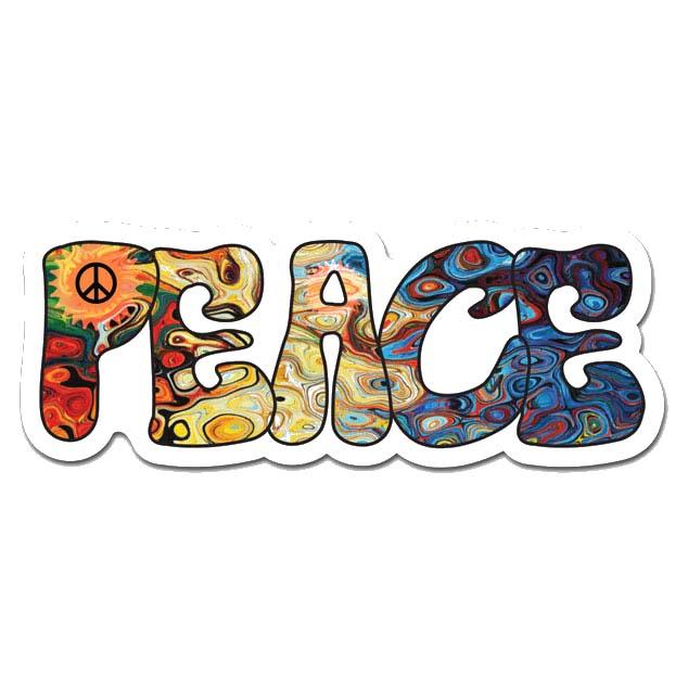 Picture of MightySkins D-DC-3-99730 Psychedelic Peace 3 in. Laptop Sticker Decal Cute Stylish Funny Cartoon Dorm Room Decor Sticker Vinyl Decals