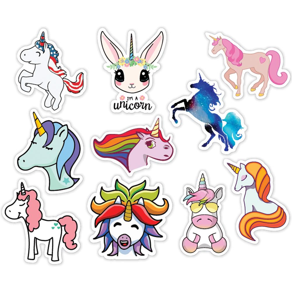 Picture of MightySkins D-10PAK-13 Unicorns 10 Pack of Sticker Set for Water Bottles & Laptops High Quality 3 in. Vinyl Decals