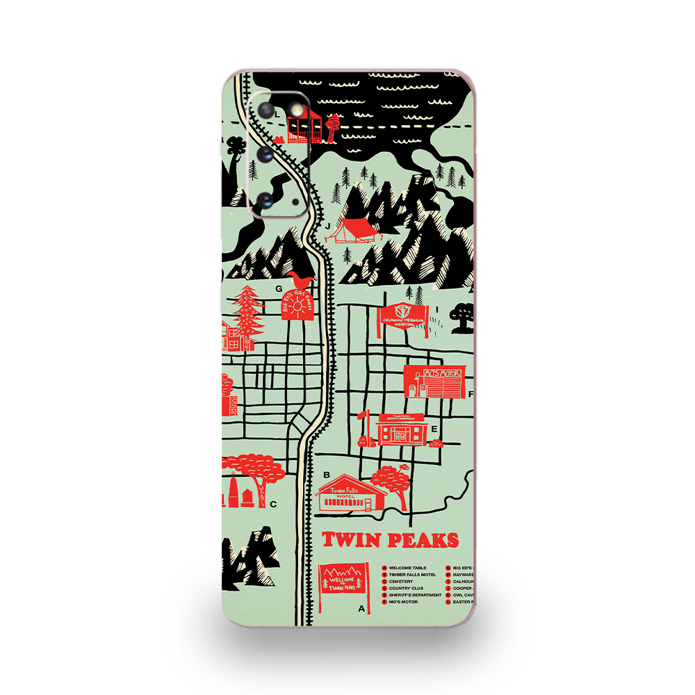 SAGS20-Twin Peaks Map Skin for Samsung Galaxy S20 - Twin Peaks Map -  MightySkins