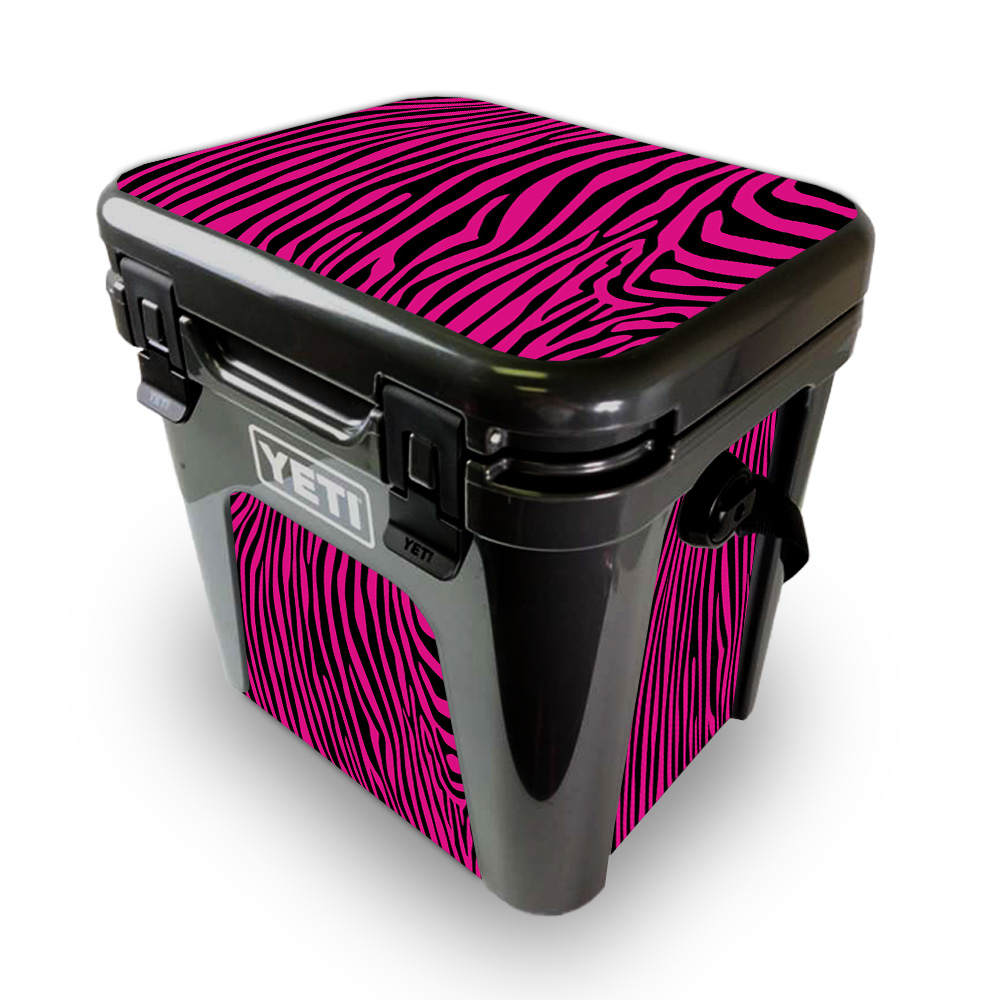 Picture of MightySkins YEROAD24-Pink Zebra Skin for Yeti Roadie 24 Hard Cooler - Pink Zebra