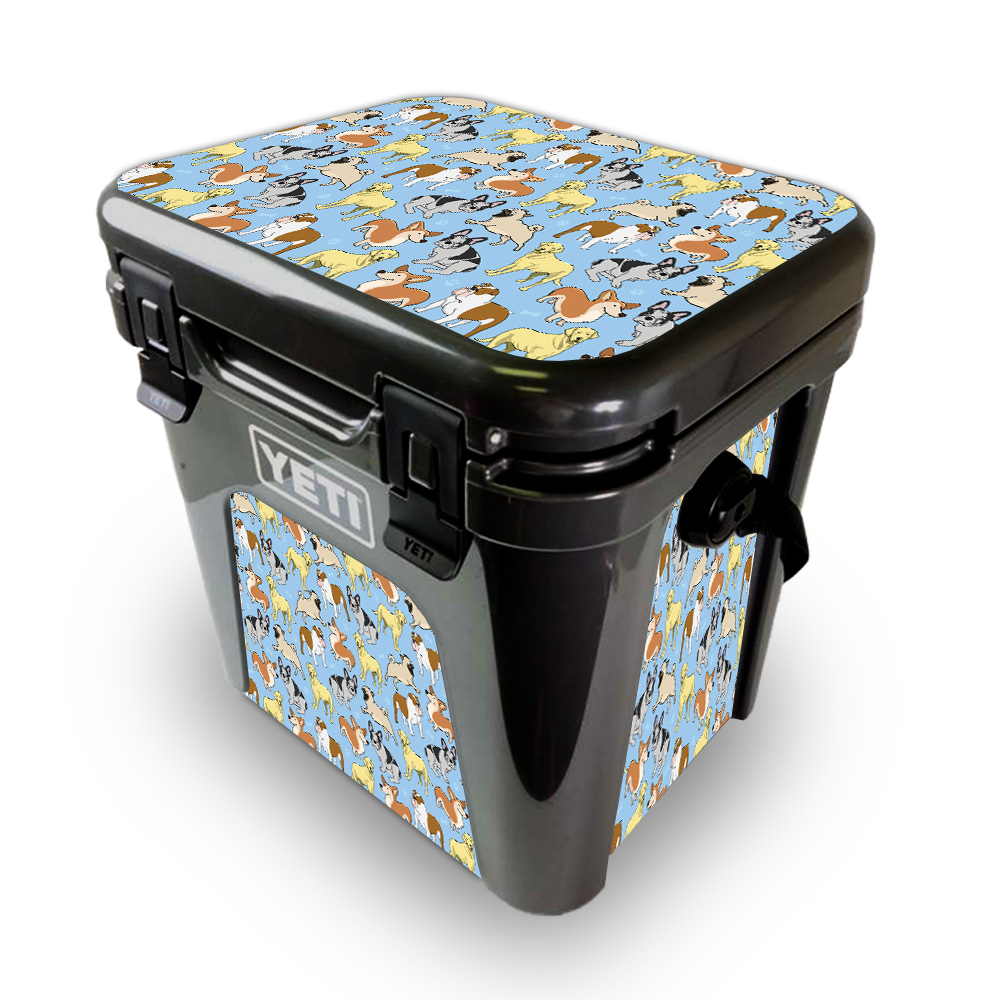 Picture of MightySkins YEROAD24-Puppy Party Skin for Yeti Roadie 24 Hard Cooler - Puppy Party