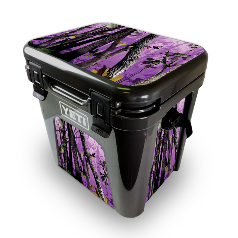 Picture of MightySkins YEROAD24-Purple Tree Camo Skin for Yeti Roadie 24 Hard Cooler - Purple Tree Camo