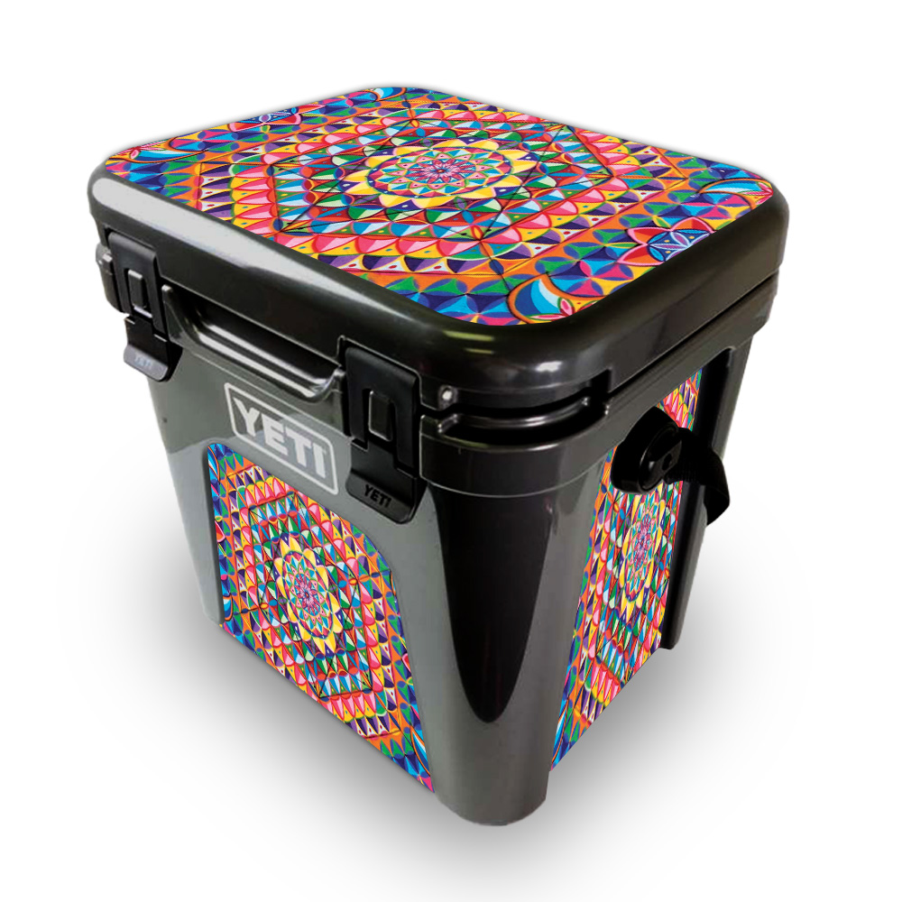 Picture of MightySkins YEROAD24-Rainbow Kaleidoscope Skin for Yeti Roadie 24 Hard Cooler - Rainbow Kaleidoscope