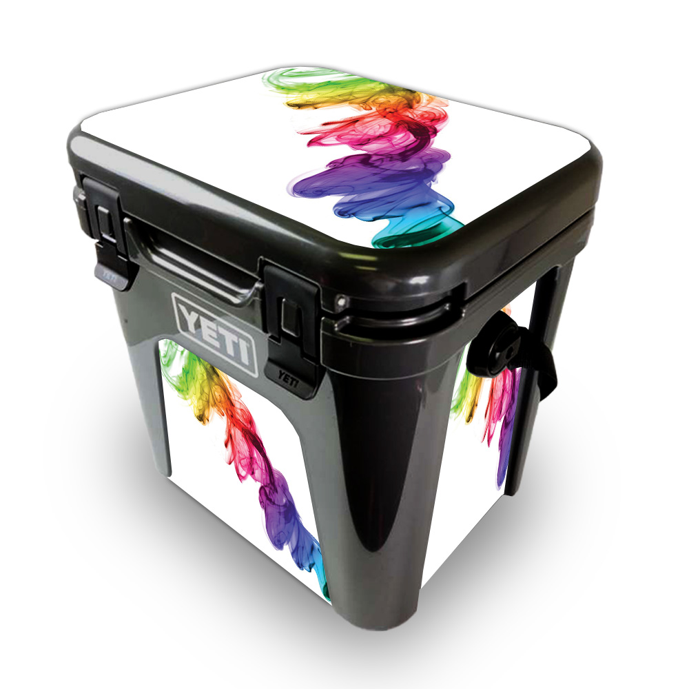Picture of MightySkins YEROAD24-Rainbow Smoke Skin for Yeti Roadie 24 Hard Cooler - Rainbow Smoke