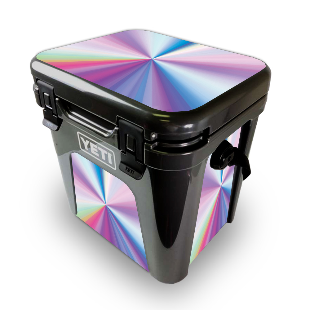 Picture of MightySkins YEROAD24-Rainbow Zoom Skin for Yeti Roadie 24 Hard Cooler - Rainbow Zoom