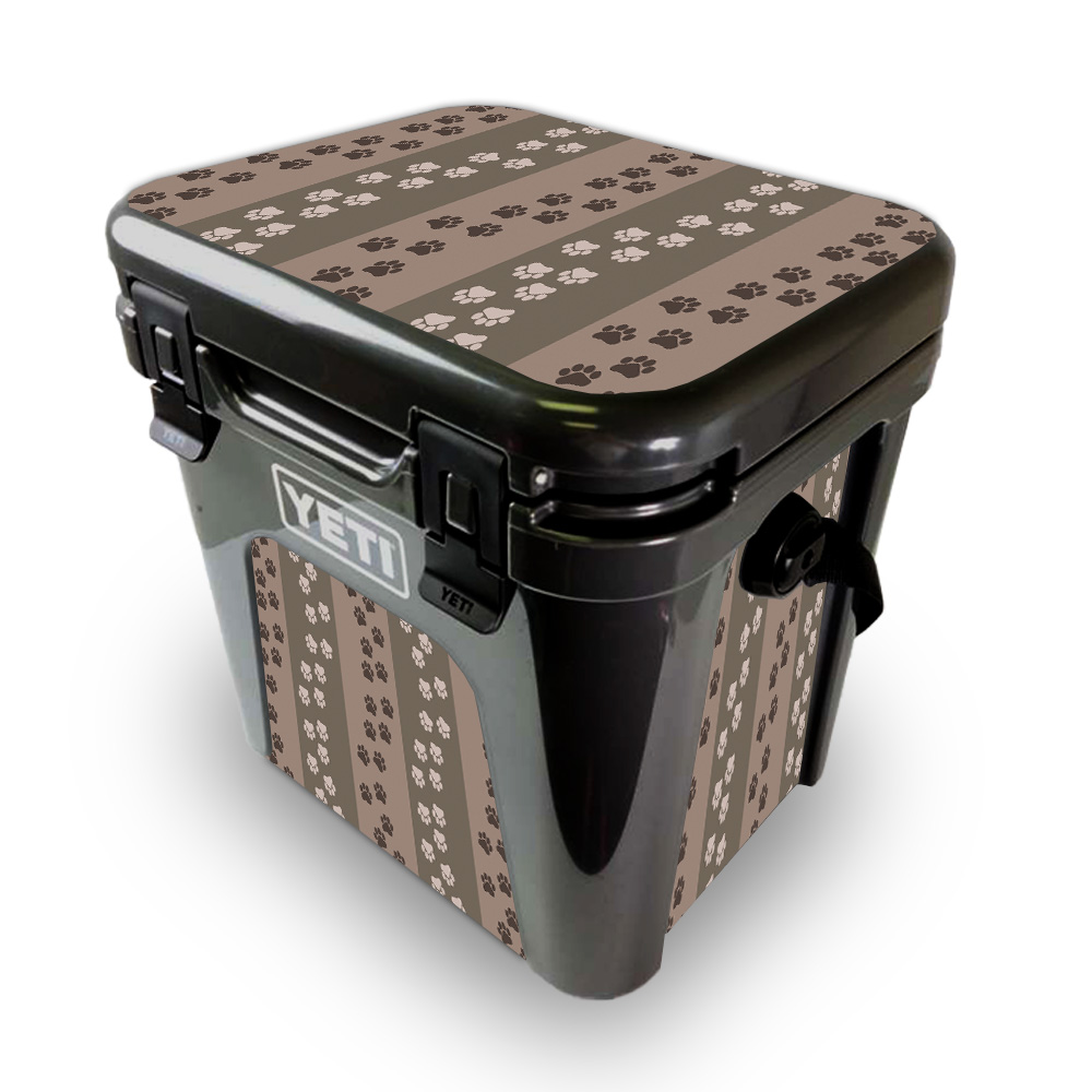 Picture of MightySkins YEROAD24-Paw Prints Skin for Yeti Roadie 24 Hard Cooler - Paw Prints