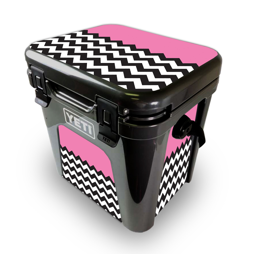 Picture of MightySkins YEROAD24-Pink Chevron Skin for Yeti Roadie 24 Hard Cooler - Pink Chevron
