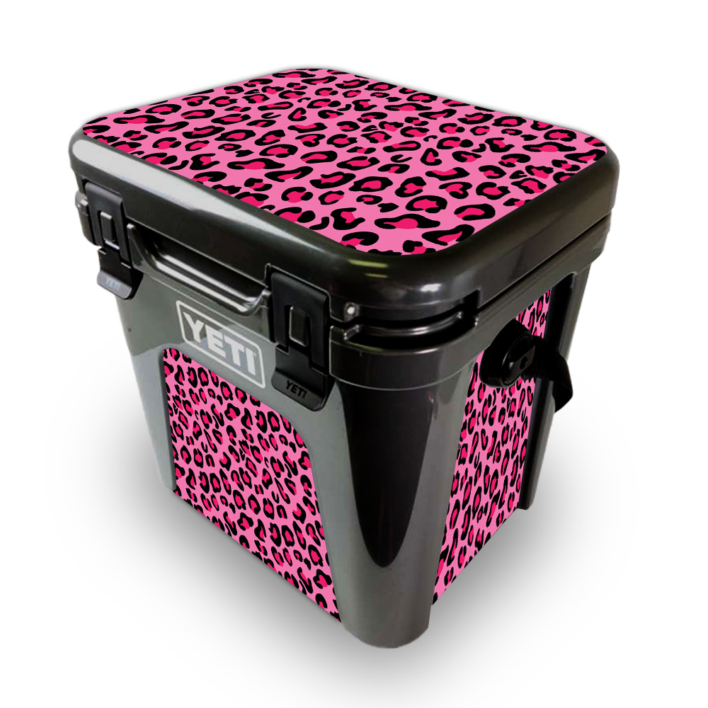 Picture of MightySkins YEROAD24-Pink Leopard Skin for Yeti Roadie 24 Hard Cooler - Pink Leopard