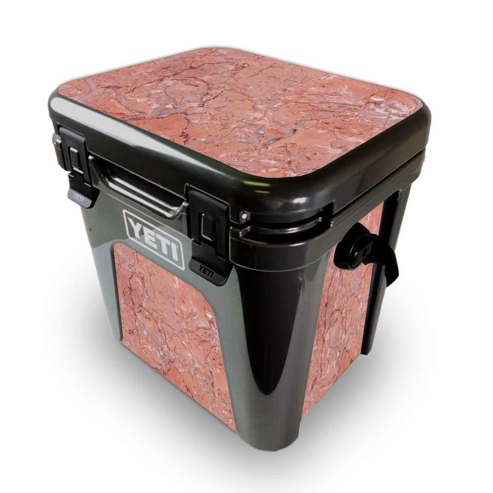 Picture of MightySkins YEROAD24-Pink Marble Skin for Yeti Roadie 24 Hard Cooler - Pink Marble