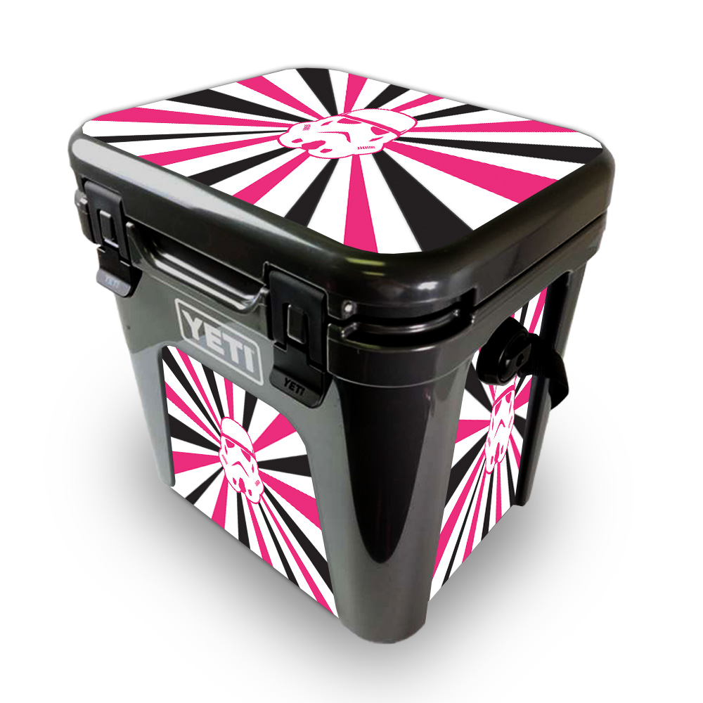 Picture of MightySkins YEROAD24-Pink Star Rays Skin for Yeti Roadie 24 Hard Cooler - Pink Star Rays