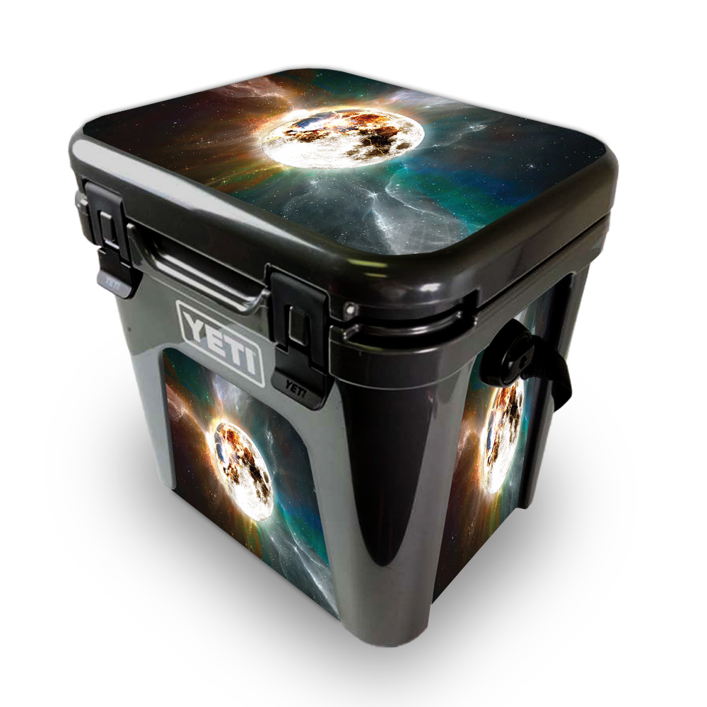 Picture of MightySkins YEROAD24-Moon Explosion Skin for Yeti Roadie 24 Hard Cooler - Moon Explosion