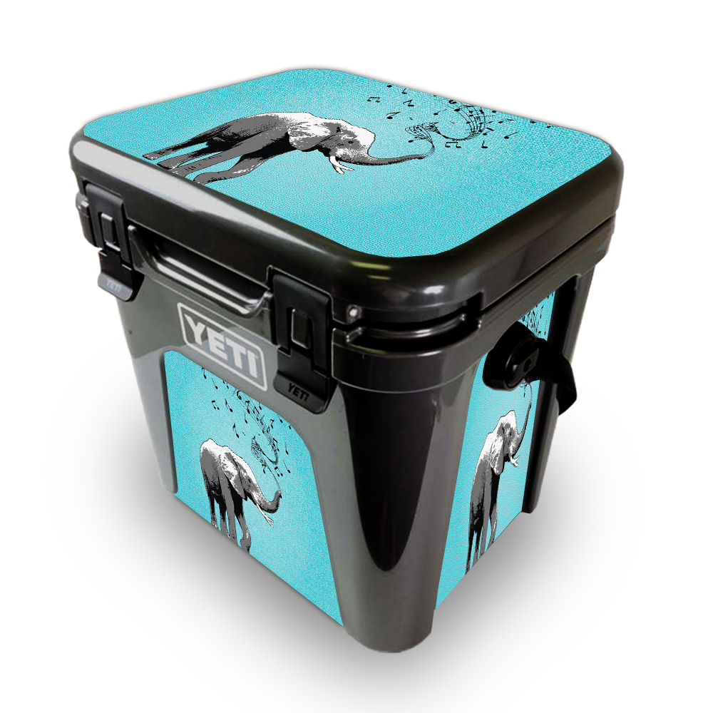 Picture of MightySkins YEROAD24-Musical Elephant Skin for Yeti Roadie 24 Hard Cooler - Musical Elephant