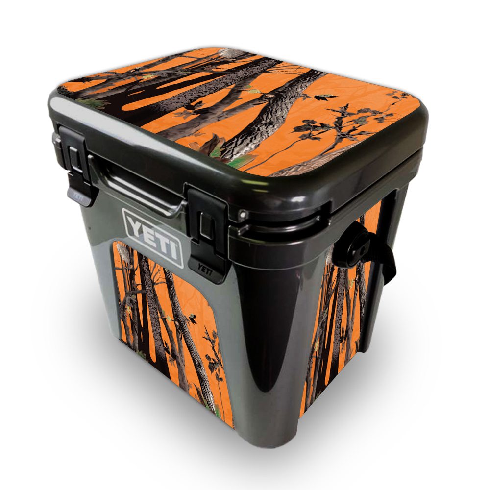 Picture of MightySkins YEROAD24-Orange Camo Skin for Yeti Roadie 24 Hard Cooler - Orange Camo