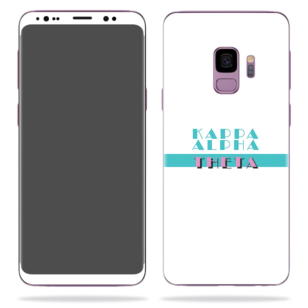 MightySkins Compatible with Samsung Galaxy S9 - Kappa Alpha Theta Miami | Protective, Durable, and Unique Vinyl Decal Wrap/Decal | Device Not Included - This is A Skin| Made in The USA