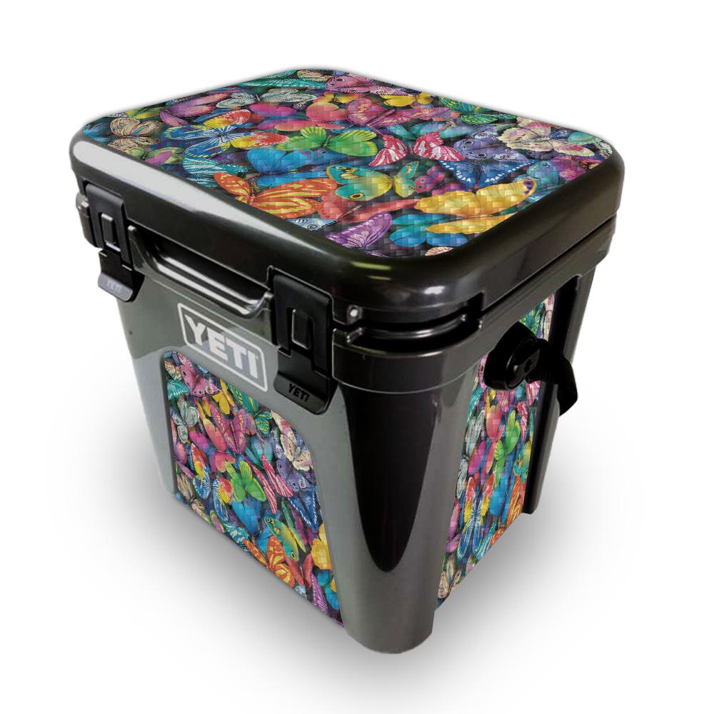 Picture of MightySkins YEROAD24-Butterfly Party Skin for Yeti Roadie 24 Hard Cooler - Butterfly Party