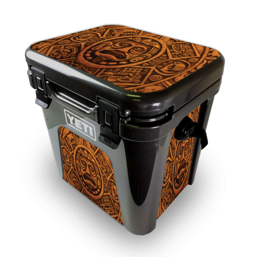 Picture of MightySkins YEROAD24-Carved Aztec Skin for Yeti Roadie 24 Hard Cooler - Carved Aztec