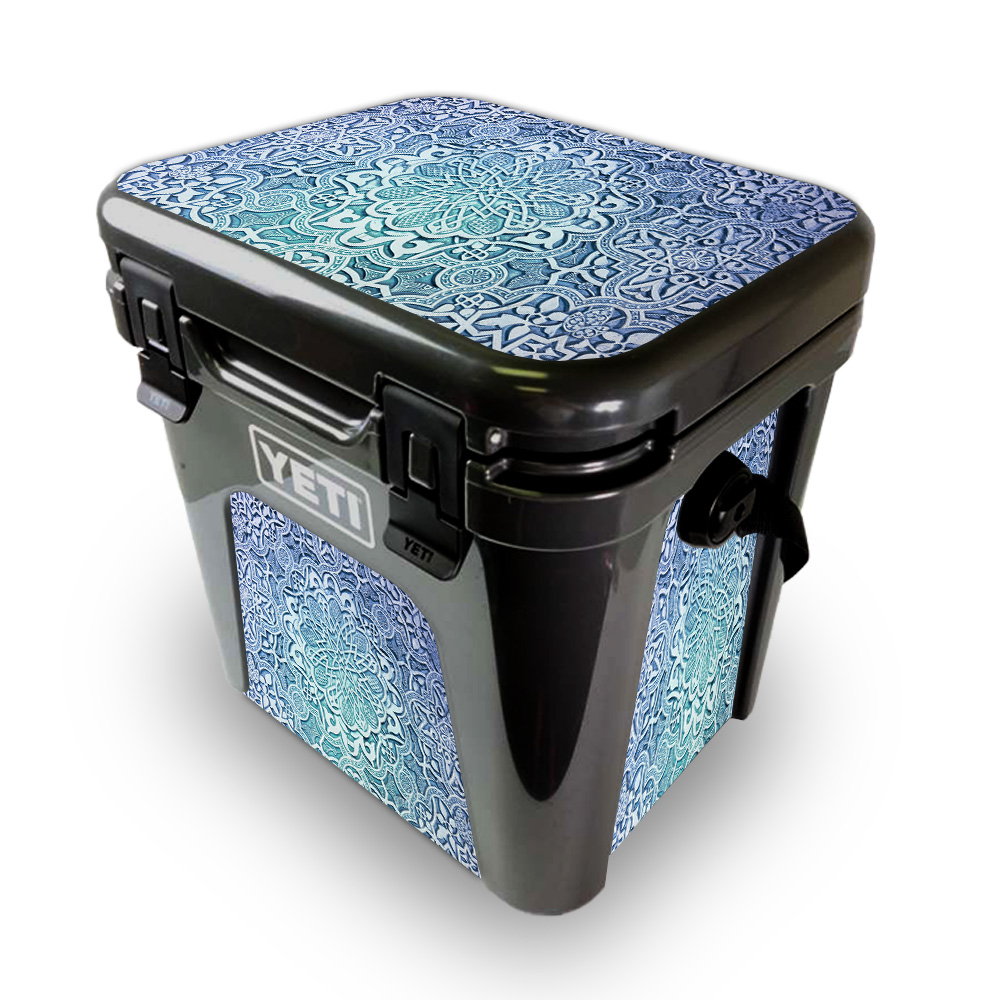 Picture of MightySkins YEROAD24-Carved Blue Skin for Yeti Roadie 24 Hard Cooler - Carved Blue