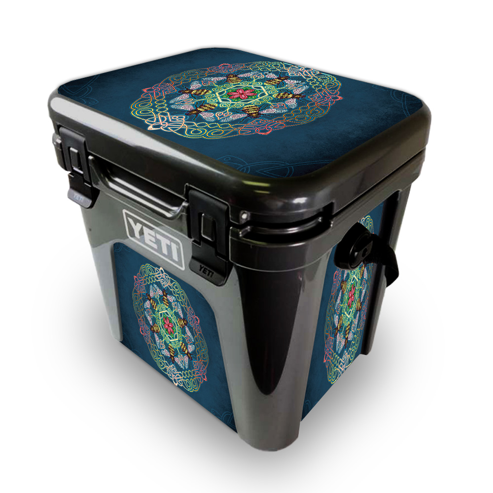 Picture of MightySkins YEROAD24-Celtic Bees Skin for Yeti Roadie 24 Hard Cooler - Celtic Bees