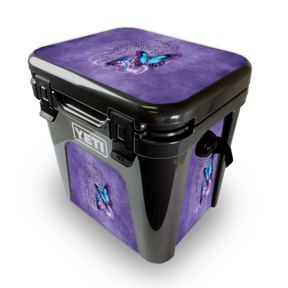 Picture of MightySkins YEROAD24-Celtic Butterflies Skin for Yeti Roadie 24 Hard Cooler - Celtic Butterflies