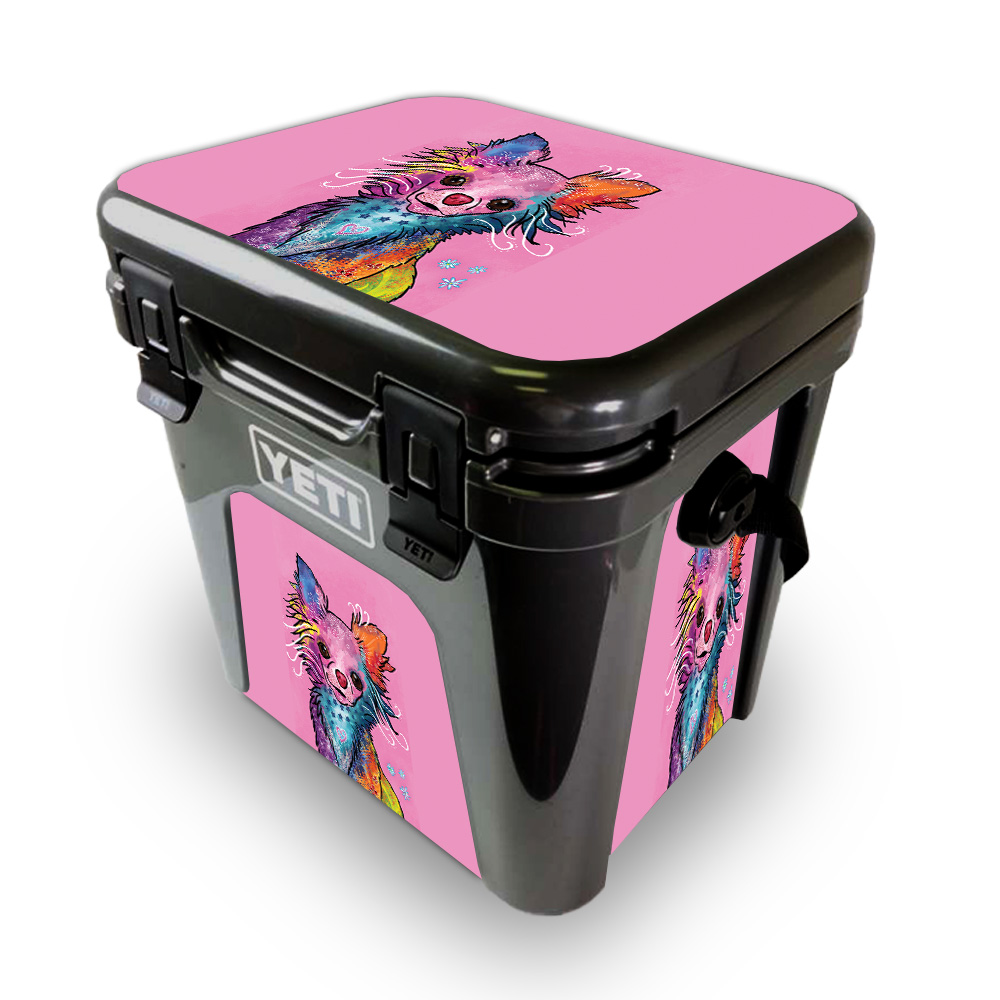 Picture of MightySkins YEROAD24-Chihuahua Rainbow Skin for Yeti Roadie 24 Hard Cooler - Chihuahua Rainbow