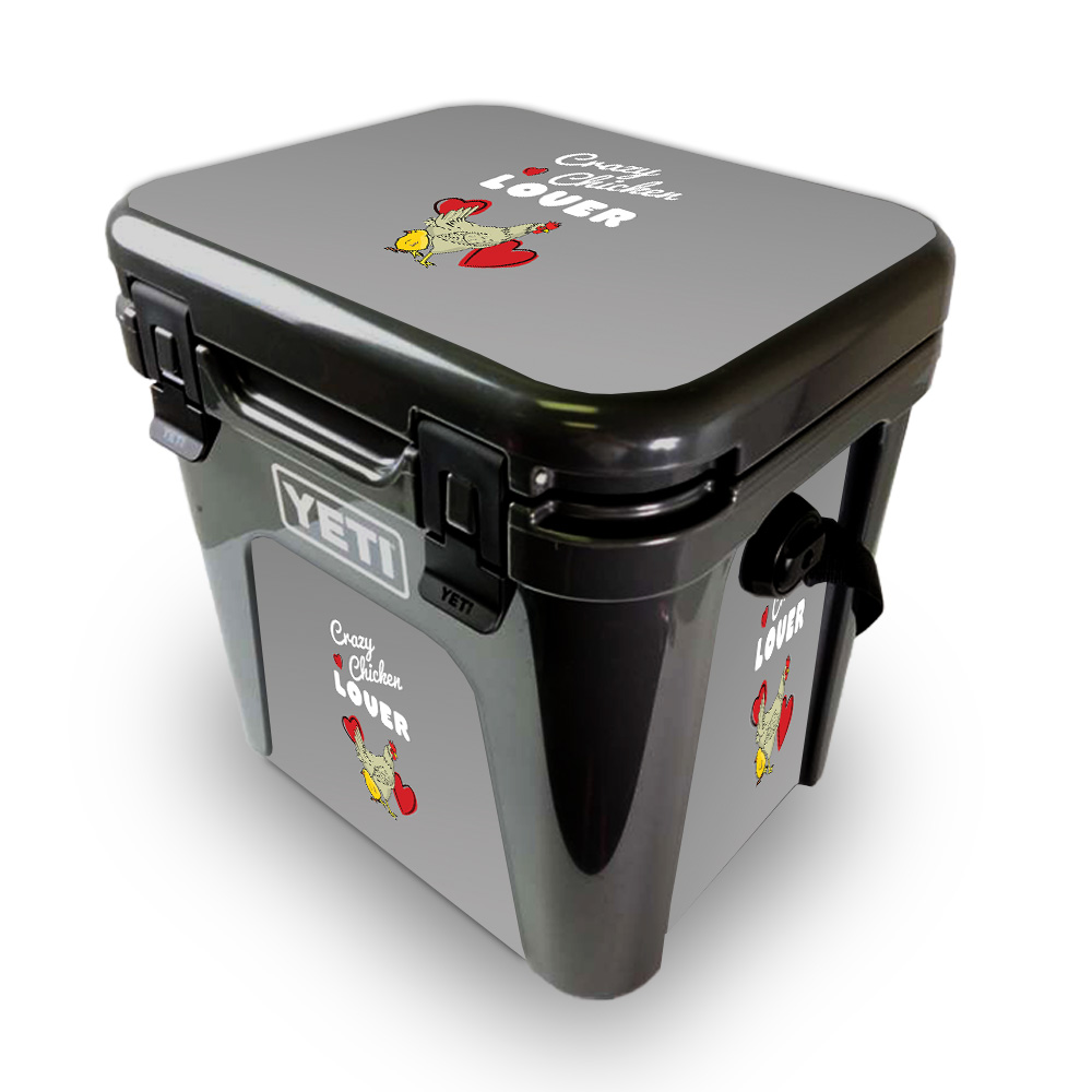 Picture of MightySkins YEROAD24-Crazy Chicken Lover Skin for Yeti Roadie 24 Hard Cooler - Crazy Chicken Lover