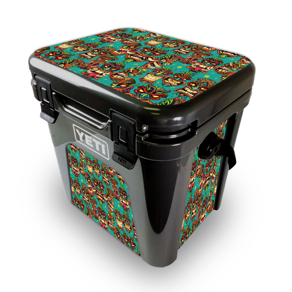 Picture of MightySkins YEROAD24-Crazy Tikis Skin for Yeti Roadie 24 Hard Cooler - Crazy Tikis