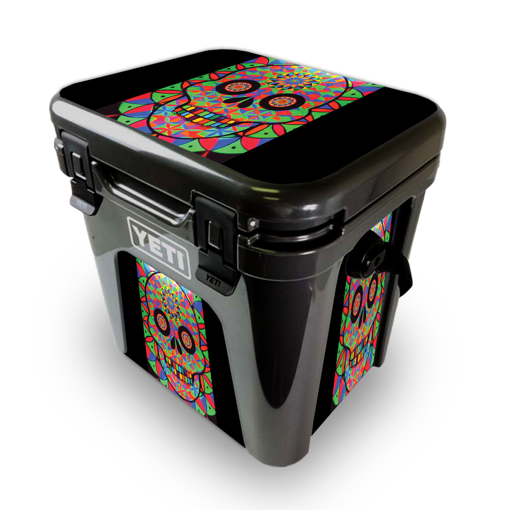 Picture of MightySkins YEROAD24-Geo Sugar Skull Skin for Yeti Roadie 24 Hard Cooler - Geo Sugar Skull
