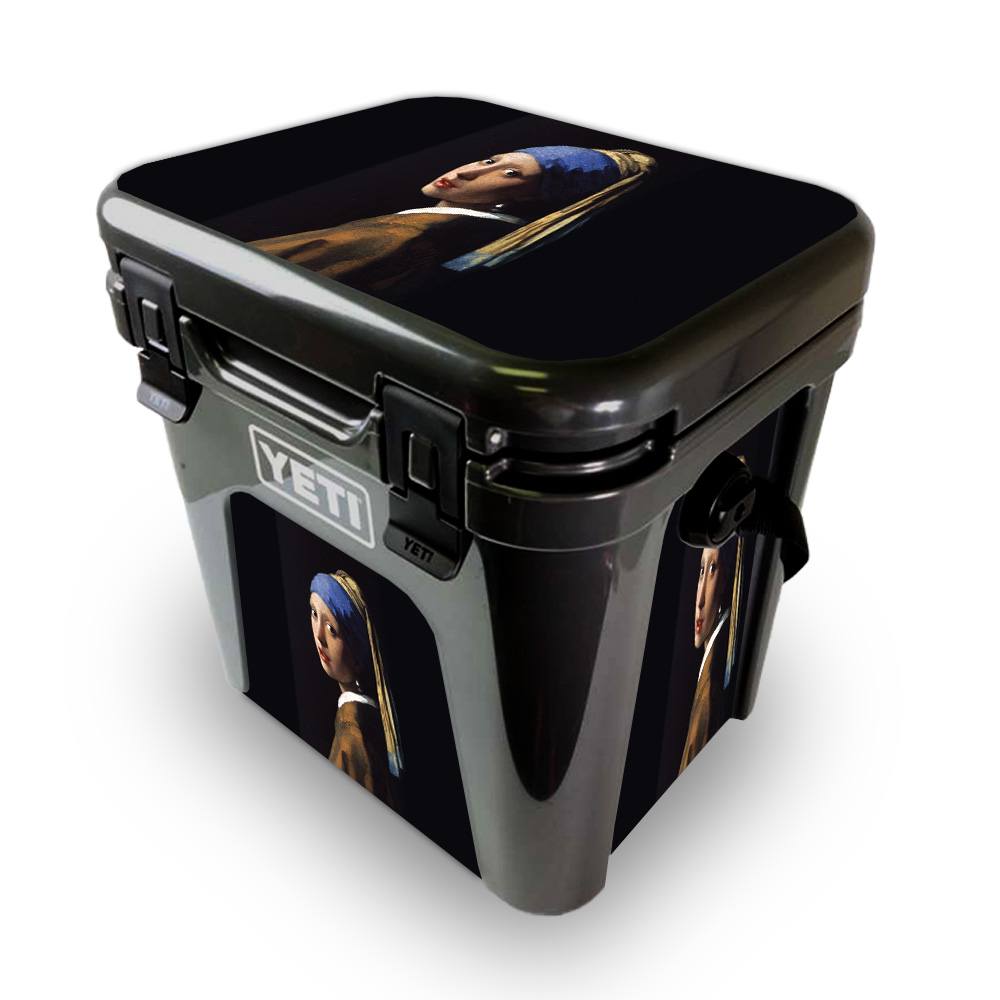 Picture of MightySkins YEROAD24-Girl With Pearl Earring Skin for Yeti Roadie 24 Hard Cooler - Girl with Pearl Earring