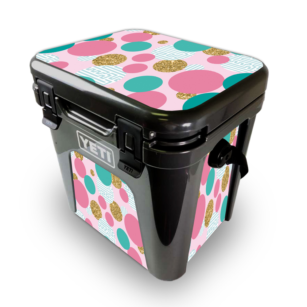 Picture of MightySkins YEROAD24-Golden Bubbles Skin for Yeti Roadie 24 Hard Cooler - Golden Bubbles