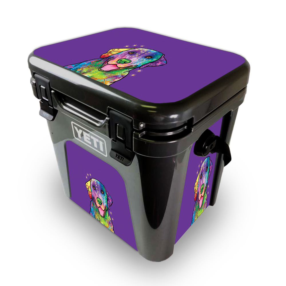 Picture of MightySkins YEROAD24-Golden Retriever Rainbow Skin for Yeti Roadie 24 Hard Cooler - Golden Retriever Rainbow