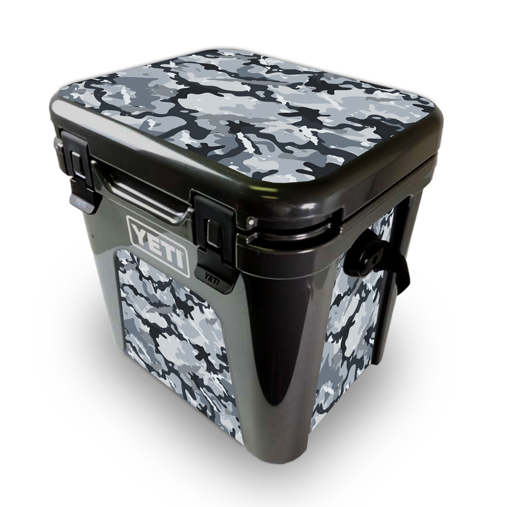 Picture of MightySkins YEROAD24-Gray Camouflage Skin for Yeti Roadie 24 Hard Cooler - Gray Camouflage