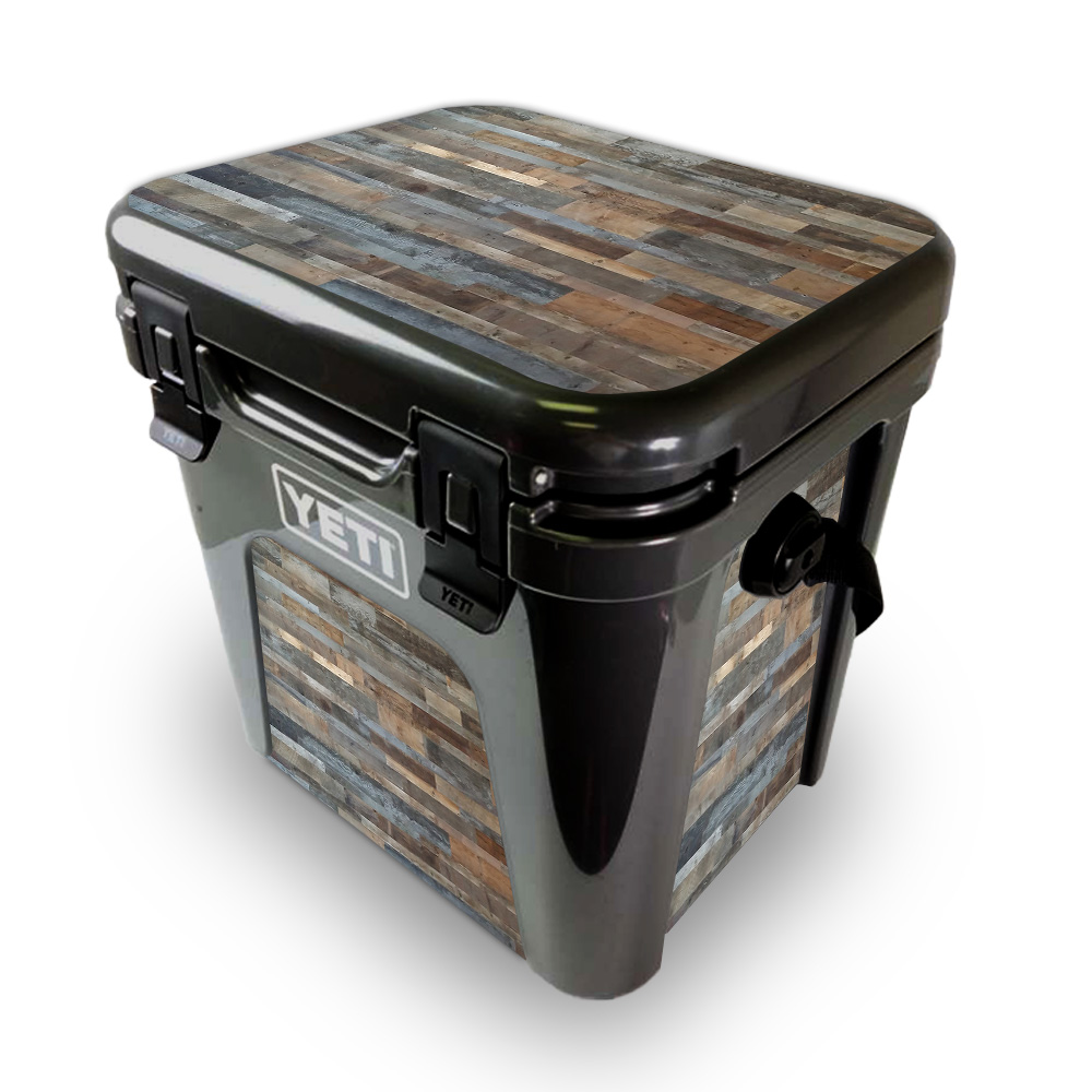 Picture of MightySkins YEROAD24-Gray Wood Skin for Yeti Roadie 24 Hard Cooler - Gray Wood