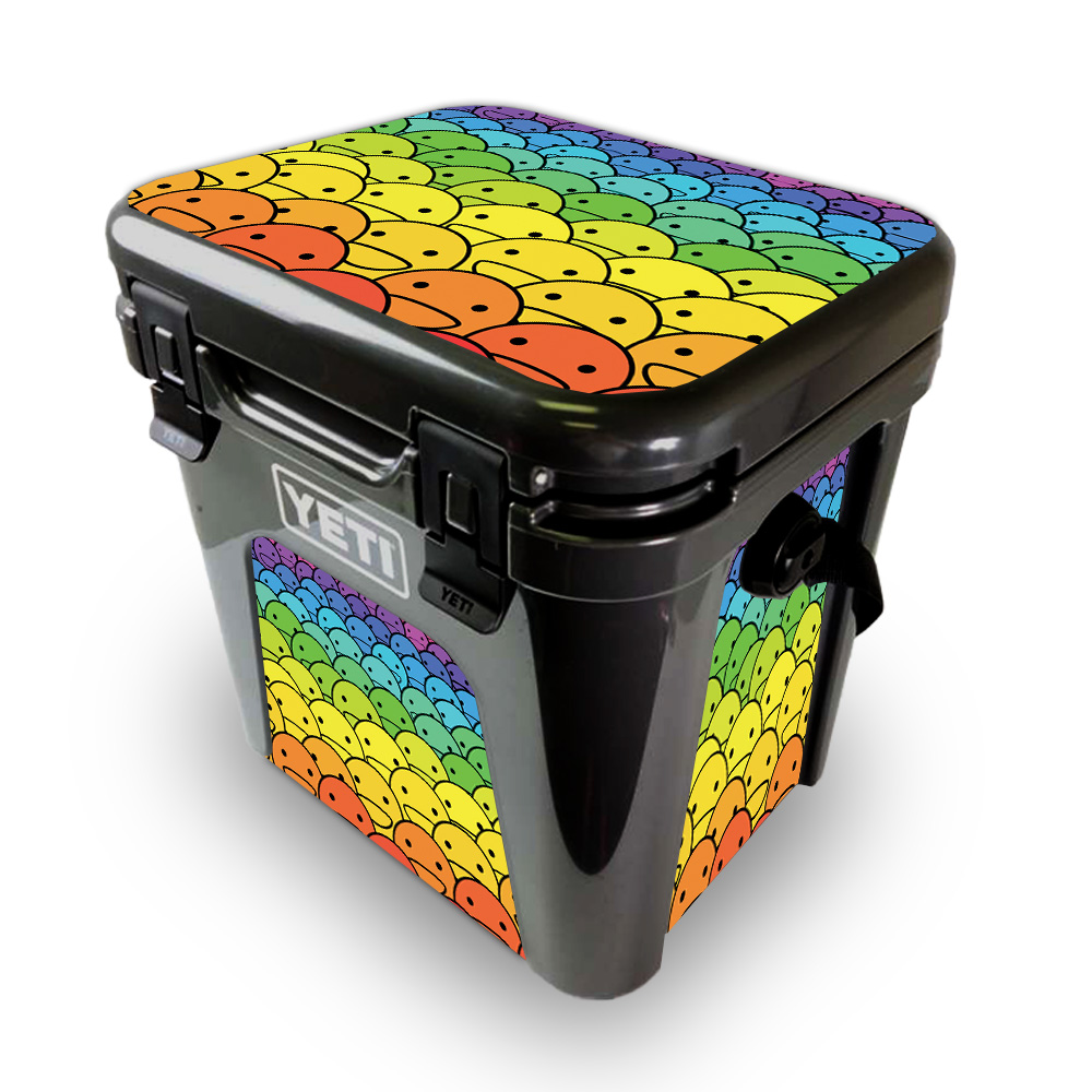 Picture of MightySkins YEROAD24-Happy Faces Skin for Yeti Roadie 24 Hard Cooler - Happy Faces