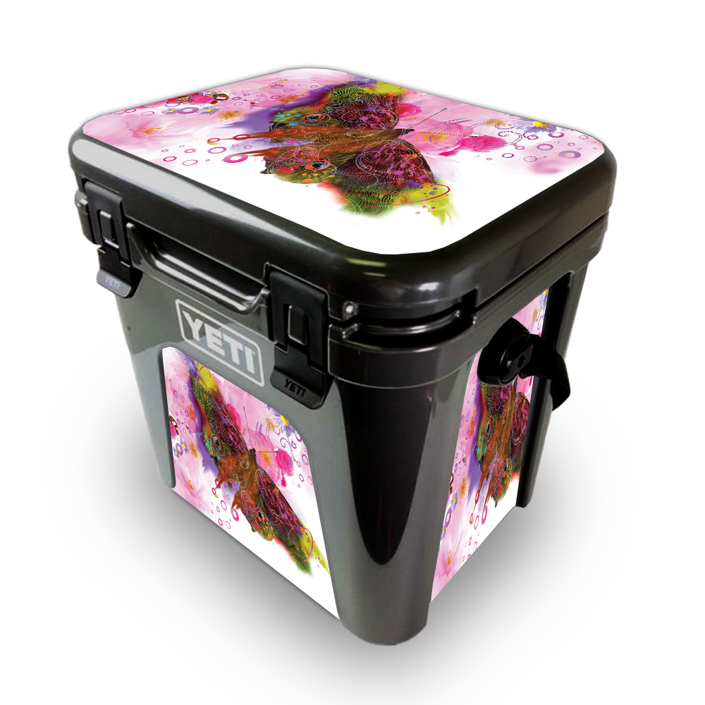 Picture of MightySkins YEROAD24-Hippie Butterfly Skin for Yeti Roadie 24 Hard Cooler - Hippie Butterfly