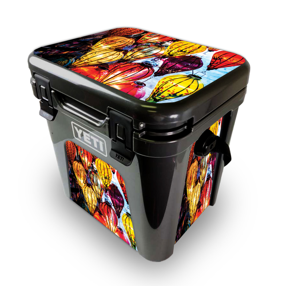 Picture of MightySkins YEROAD24-Hoi An Lanterns Skin for Yeti Roadie 24 Hard Cooler - Hoi An Lanterns