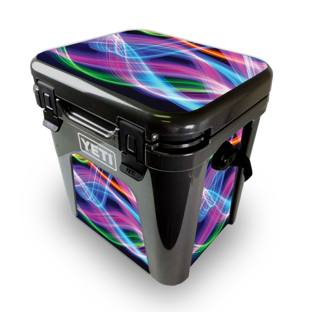 Picture of MightySkins YEROAD24-Light Waves Skin for Yeti Roadie 24 Hard Cooler - Light Waves
