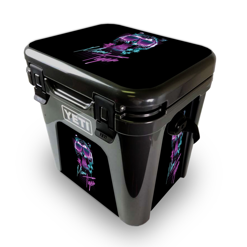 Picture of MightySkins YEROAD24-Miami Tiger Skin for Yeti Roadie 24 Hard Cooler - Miami Tiger